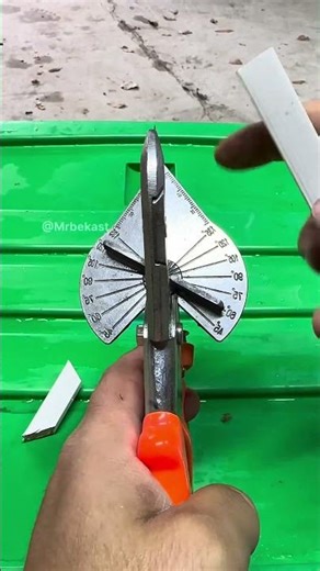 Precision sheet metal cutting process using industrial hand tool #metalworking #fabrication