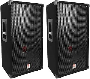 Rockville RSG12 12-Inch 1000 Watt Peak / 500 Watt RMS 8-Ohm 3-Way Passive PA Speaker, High-Power Audio, Durable Build, Wide Dispersion, for DJs and Live Events, 2-Piece