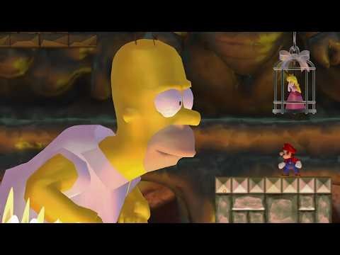 Homer Simpsons Final Boss Fight In New Super Mario Bros. Wii