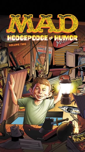 MAD on Instagram: "Vintage valuables, or just junk? You decide… Can’t throw anything away? Same! At MAD we’ve amassed heaps of humorous classics through the years. Now we’ve dirtied our hands and inhaled dust bunnies to fill this cluttered collection with MAD’s best pieces for your reading pleasure. On sale now at your local Barnes & Noble. Go out and get one for your stockpile today! Cover art by Tom Richmond @art4mad"