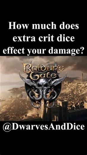 How Much Does Extra Crit Dice Effect Damage? #baldursgate3 #bg3