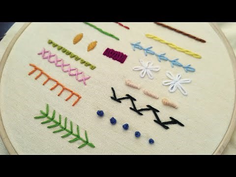 16 Puntadas básicas de bordado a mano para principiantes absolutos