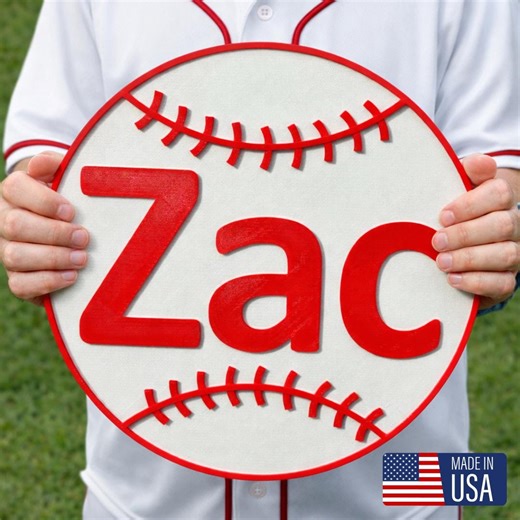 Personalized Baseball Name Sign - Etsy