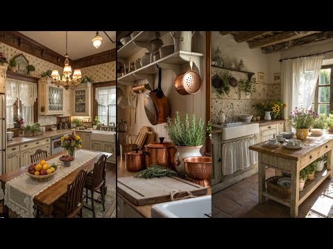 🍯 INSIDE A Small Rustic Farmhouse Kitchen Decor | Vintage Antiques, Open Shelving & Cozy Styling