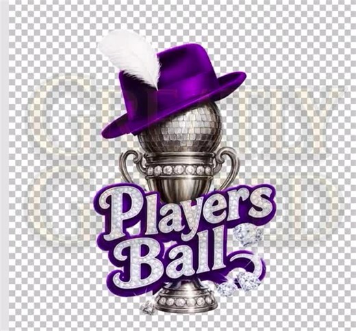Players Ball PNG Purple | Disco Cup Logo | Transparent Background | Instant Download - Etsy