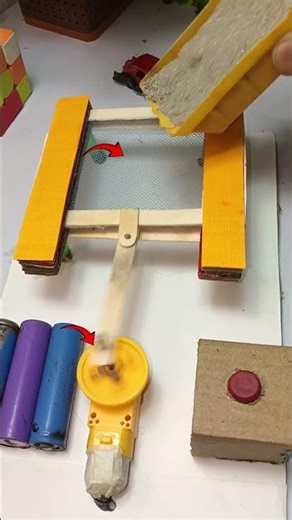 Automatic Mini Sand Cleaning Machine Made With Dc motor 💯 #shorts #automatic #experiment