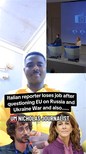 19 reactions | Italian reporter loses job after questioning EU on Russia and Ukraine War and also..... | Samuel Hosu | Facebook