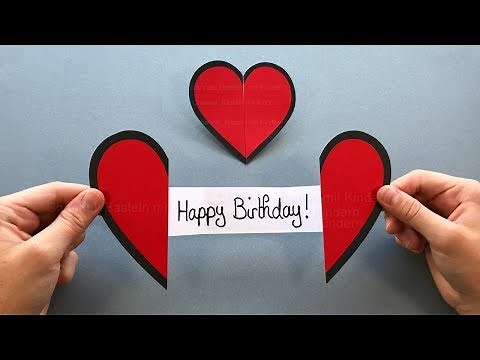 DIY Greeting Card: How to make an easy paper Heart with a Message ❤
