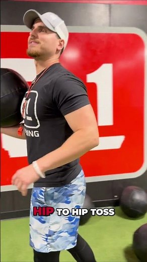 Gym Instructor Shows Med Ball Toss: Chest Height & Hip Power! #shorts