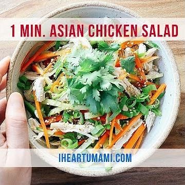 1 Minute Asian Chicken Salad (Paleo, Keto, Whole30)