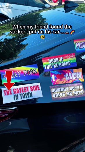 Magnetic Sticker Prank on Car Thief