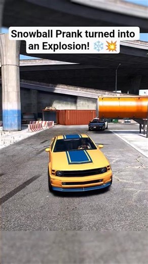 Snowball Prank turned into an Explosion! ❄️💥 #gta #pcgames #gtaonline #gameplay #games #gaming