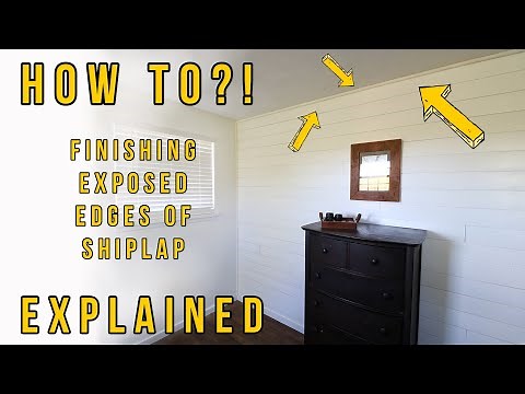 How to Finish Exposed Edges of Shiplap After Installation - Farmhouse Renovation #4