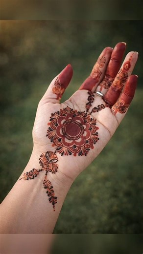 simple and aesthetic mehndi design for hands #mehndi #mehndidesign #shortvideo #aesthetic