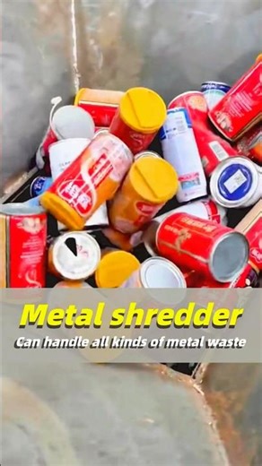 Metal Shredder Destroys Cans Effortlessly #metalshredder #metalcrusher #shredder