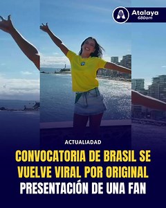 ¡La convocatoria más viral del momento!Una chica sorprendió en redes al presentar la lista de convocados de la selección brasileña con un estilo único, creativo y lleno de sabor futbolero. ⚽🔥 Su forma diferente de anunciar a las estrellas de Brasil ya le está dando la vuelta al mundo. 👀✨¿La mejor presentación de una convocatoria que has visto?