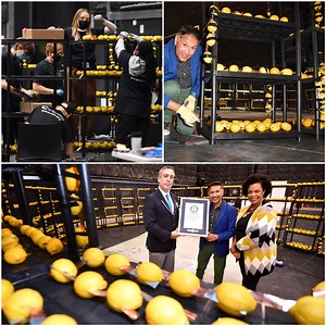 Highest voltage from a fruit battery - using 2,923 lemons 🍋⚡ Congratulations to Saiful Islam and the Royal Society of Chemistry (UK) | Guinness World Records