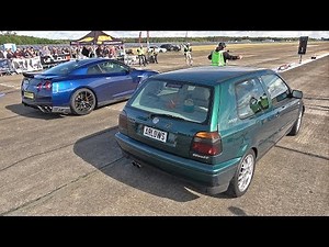 700HP Volkswagen Golf 3 VR6 Turbo vs 630HP Nissan GT-R R35