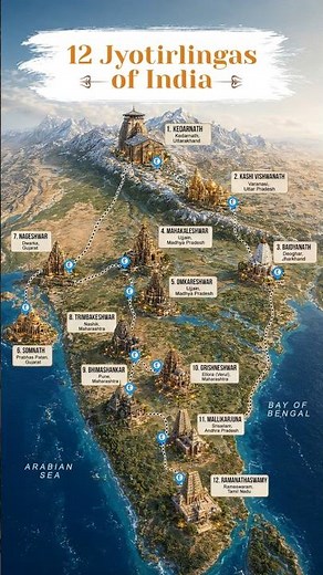 Explore All 12 Jyotirlingas in India | Sacred Temples of Lord Shiva