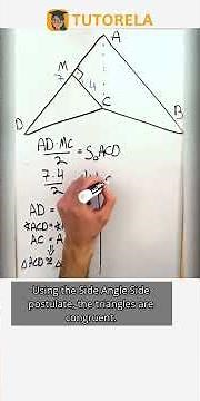 Calculate the Area of a Kite with Diagonals: AD=7, CM=4 #Math #Deltoid #AreaOfADeltoid