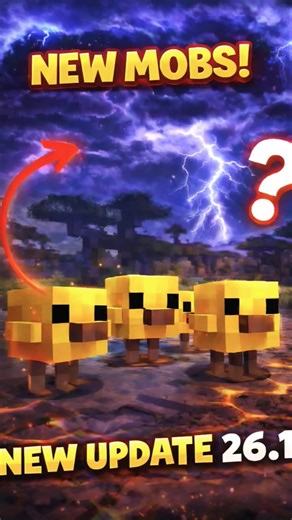 NEW MOBS in Minecraft?! 😳 NEW Update 26.1 ‪@Voice.gaming‬ #shorts #ytshorts #viralshorts #couple