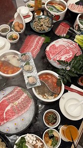 Fu Wang Hot Pot brings authentic Sichuan flavors to the heart of Bangkok! 😍 Their premium beef slices and handmade fish balls are standouts, and don't miss their famous sesame dipping sauce. Perfect spot to gather with friends for a communal dining experience with that signature Thai-Chinese fusion atmosphere. #BangkokFoodie #HotPotHeaven #couplegoals #boylove #bl #gaycouples #gayasianboy #gaycouple | Peter and Tekky