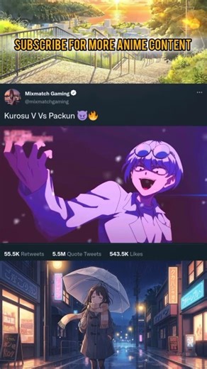 Kurosu V Vs Packun 😈🔥| Part 2 #anime #shortvideo #shorts