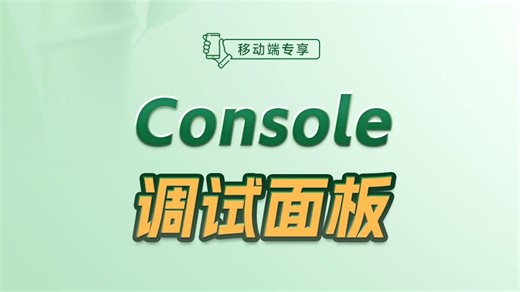Console调试面板【渡一教育】