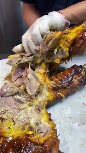 Lamb shoulder roast in oven - kitchen