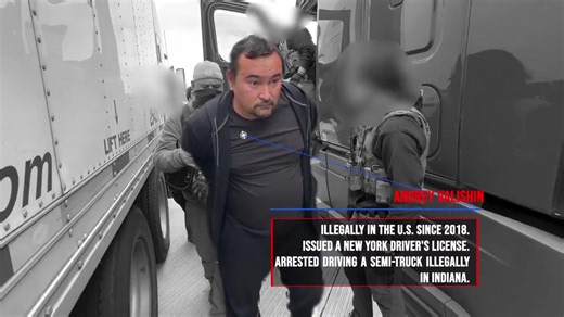 380K views · 16K reactions | via #ICE: Illegal alien semi-truck driver Andrey Valishin came to the U.S. legally in 2017 and was supposed to leave in 2018. Instead, our Indiana State Police partners stopped him this week, illegally driving a big rig on their roads with a NEW YORK DRIVER’S LICENSE. He’s in our custody now and faces deportation proceedings. | The Detroit Scanner | Facebook