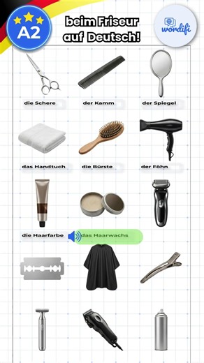 Kennst du diese A2 Deutsch Vokabeln? Beim Friseur auf Deutsch! A2 Deutsch Wortschatz