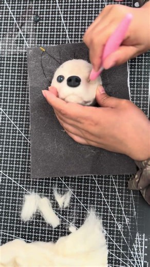 How to needle felt a cute puppy? 💖💖 | Needle felting dog portrait #petlover #dog #DIY #needlefelting