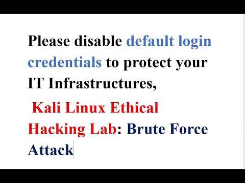 Kali Linux Ethical Hacking Lab: Brute Force Attack SSH & Windows Remote Desktop Testing Environment