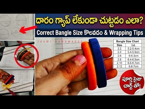Class-2 How to Measure Bangle Size?| Silk Thread Bangles Wrapping Secrets in Telugu | DIY Beginners
