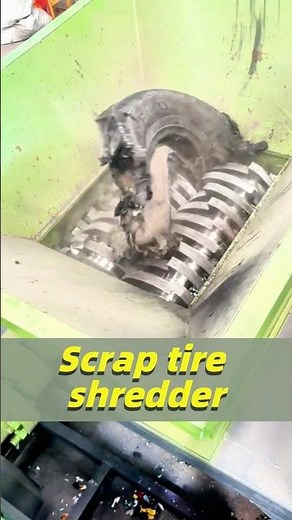 Old Tires Turned Into Tiny Shreds, Eco-Friendly & Efficient #tireshredder #tireshredding