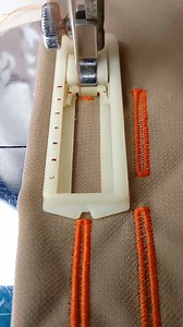 Buttonhole pattern stitch #sewing | Mugi Penjahit