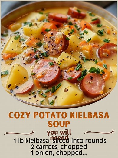 🥔🥣 Cozy Potato Kielbasa Soup 🌿✨ Smoky kielbasa, tender potatoes, and a creamy broth—this soup warms you from the inside out. It’s the kind of bowl that makes chilly nights feel comforting and safe. 💛 #PotatoSoup #Kielbasa #ComfortFood #CozyMeals #HomemadeWithLove #SoupSeason | Unique Recipes