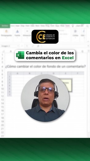 Descubre cómo modificar el color de los comentarios en Excel. ✅ Encuentra más consejos en nuestro curso completo 3 en 1. 🤓 Más info en el link de la BIO.📲 #excel #excelcce #cursodeexcel #cursosonline #tipsdeexcel #trabajo #entrevista #competencia #cámaradecomercioexterior