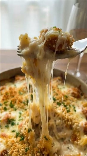 That golden cheese pull though 🧀 #foodshorts #pasta #satisfying