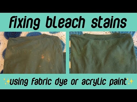 How to fix Bleach Stains by Spot Dyeing ✨ acrylic paint / fabric dye ✨