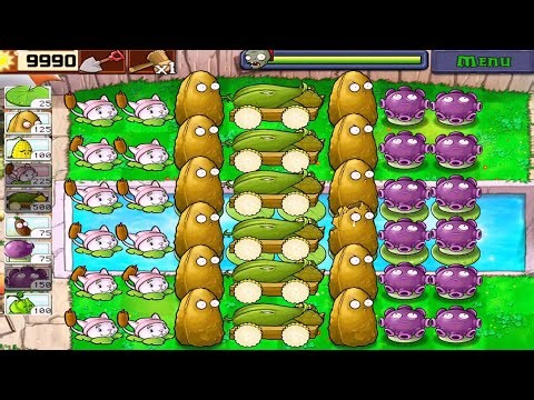 Plants vs Zombies || Cattail vs Cob Cannon vs Gloom shroom vs Zombies || Last Stand Endless