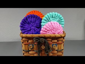 Loom Knit Tulle Scrubbies/Super Easy Loom Knit Tulle Scrubbies/24 Peg Loom/ Tulle Scrubbies