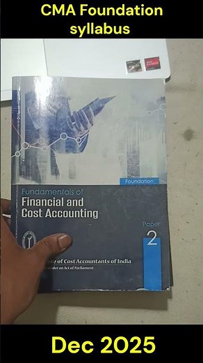 CMA Foundation syllabus 2025 | study material 2022 syllabus😍📖 #unboxing #cma #icmai #shorts
