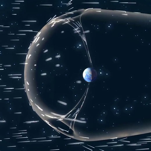 Every second, the Sun ejects 1.5 million tons of material into space at hundreds of miles per second, but Earth's magnetic field protects it from the solar wind.