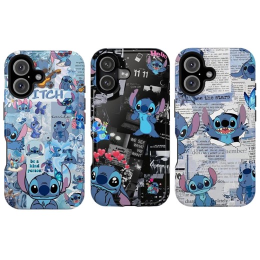 Stitch Phone Case Disney Cute Cartoon, Lilo and Stitch Aesthetic Case, Blue Alien Kawaii Phone Cover for iPhone Samsung - Etsy