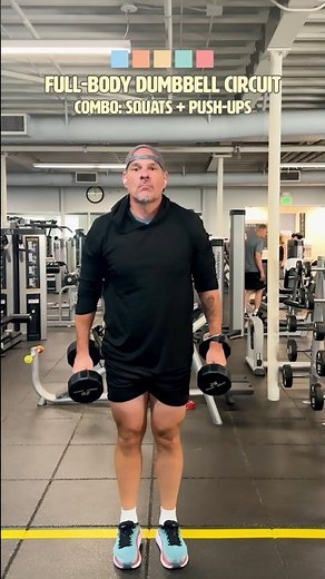 Complete Full-Body Dumbbell Circuit | Squat+Push-Ups + Rows + RDL+Squat + Rotational Lunges