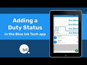 Adding a Duty Status in the Blue Ink Tech App