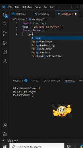 How to animate text with Python codes #shorts #python