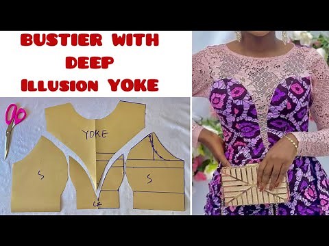How to cut and sew a BUSTIER WITH DEEP SWEETHEART YOKE
