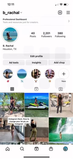 I just found out how to change the order of my IG photos on my profle.. here’s how. 😌 #ighack #instagram #instagramtips #fyp #pictures